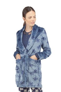 Halat scurt cu model floral Azul, Gisela 3/1523 Halat scurt cu model floral Azul, Gisela 3/1523