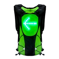 Rucsac 5l reflectorizant cu semnalizare pe leduri comanda semnal wireless din telecomanda vizibil si ziua si noaptea, ideal pentru posesorii de biciclete si trotinete electrice