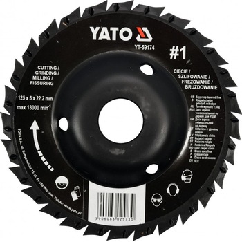 Disc Circular-Raspel pentru Lemn 125X22.2MM YT-59174 Disc Circular-Raspel pentru Lemn 125X22.2MM YT-59174