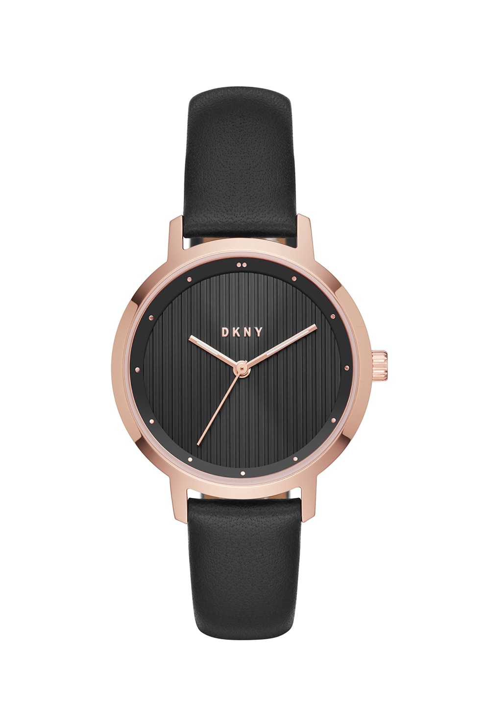 DKNY, Ceas analog cu cadran texturat, Negru