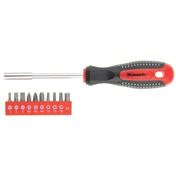 Surubelnita Fusion cu un set de 10 piese, maner trei componente  Surubelnita Fusion cu un set de 10 piese, maner trei componente