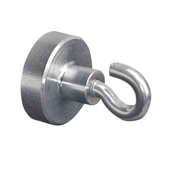 Magnet cu carlig Ecobra cilindric, 20x6 mm, rezistenta agatare 14 kg Magnet cu carlig Ecobra cilindric, 20x6 mm, rezistenta agatare 14 kg