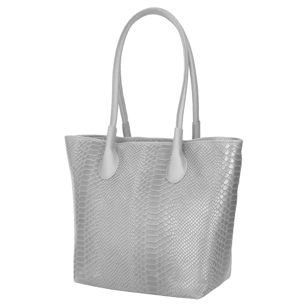 Poseta din piele naturala Ava gri