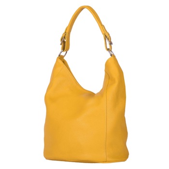 Geanta dama din piele naturala Silvia galbena Geanta dama din piele naturala Silvia galbena