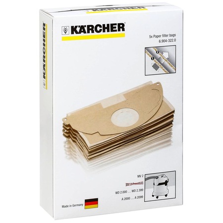 5-30 Staubsaugerbeutel für KÄRCHER 6.904-322.0 MV2 MV 2 WD2 WD 2 A 2
