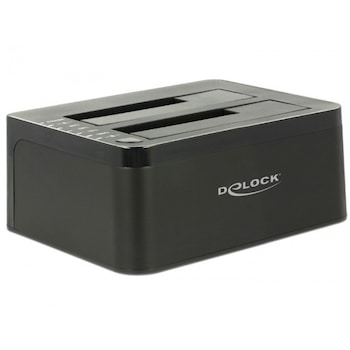Dual Docking Station Delock pentru HDD, SATA, USB 3.0, Clone function Dual Docking Station Delock pentru HDD, SATA, USB 3.0, Clone function