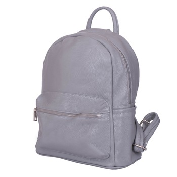 Rucsac clasic din piele naturala Lucas gri Rucsac clasic din piele naturala Lucas gri