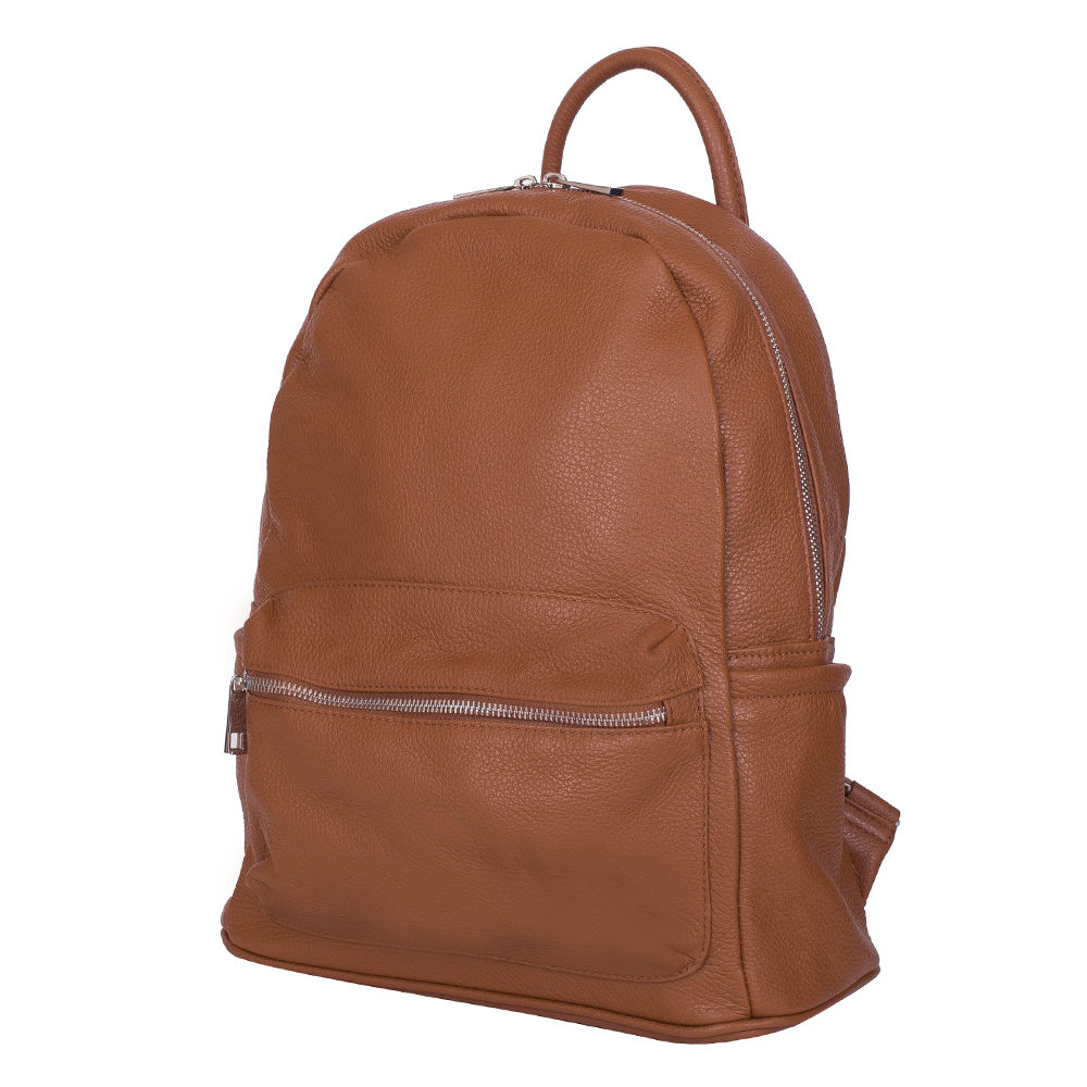 Rucsac clasic din piele naturala Lucas maro