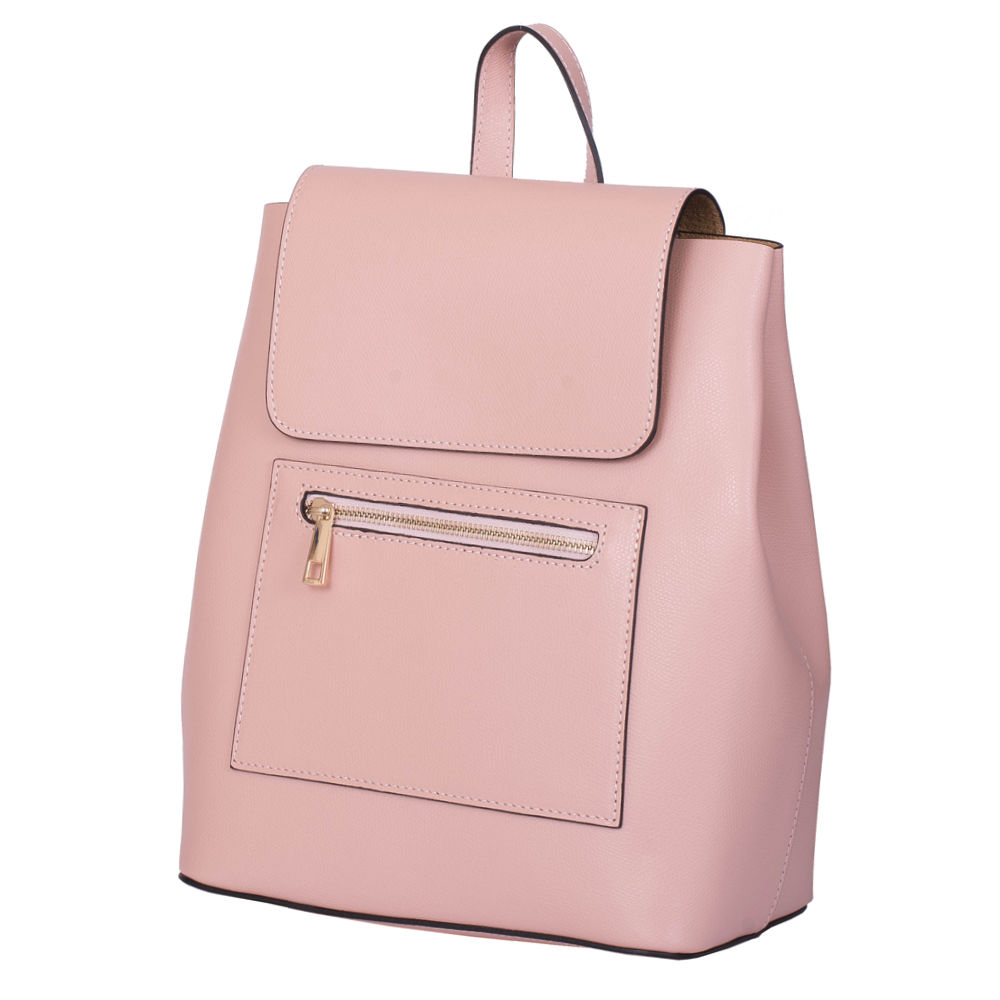 Rucsac roz din piele naturala Carter