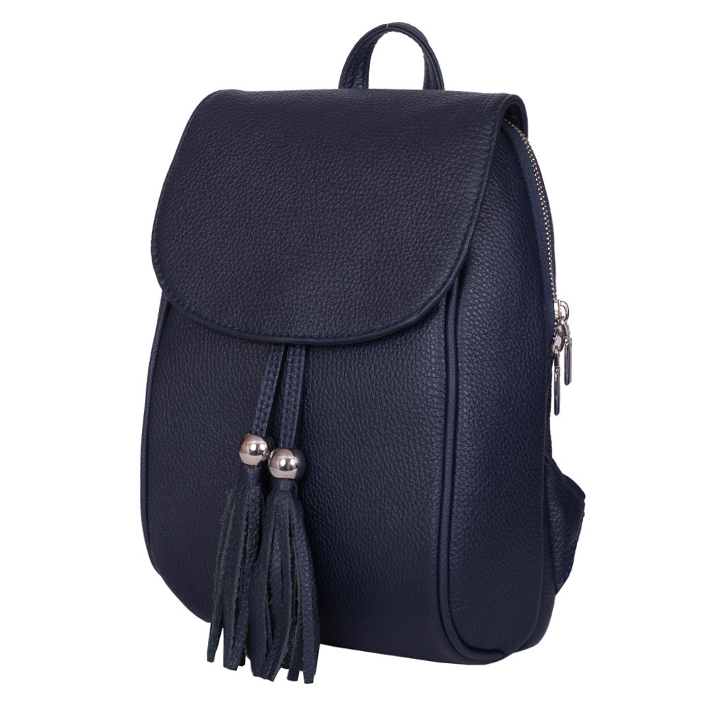 Rucsac din piele bleumarin Gabriel