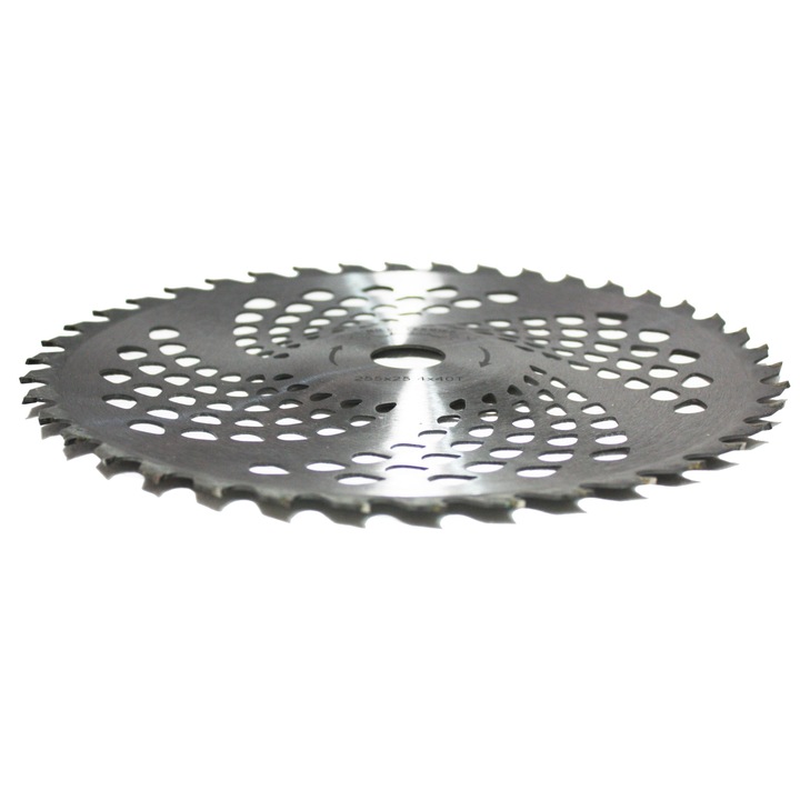 Disc circular vidia pentru motocoasa/trimmer, Micul Fermier, ondulat, 255x25.4 mm, 40 dinti
