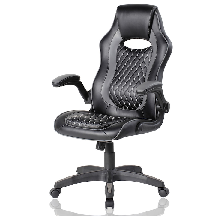 Kring Bronn Ergonomikus irodai szék, Hátradönthető, PU, Fekete