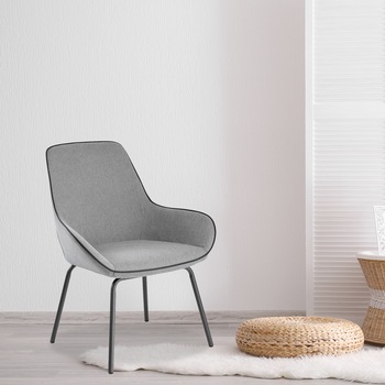 Scaun dining Kring Eldon, material textil, Gri Scaun dining Kring Eldon, material textil, Gri