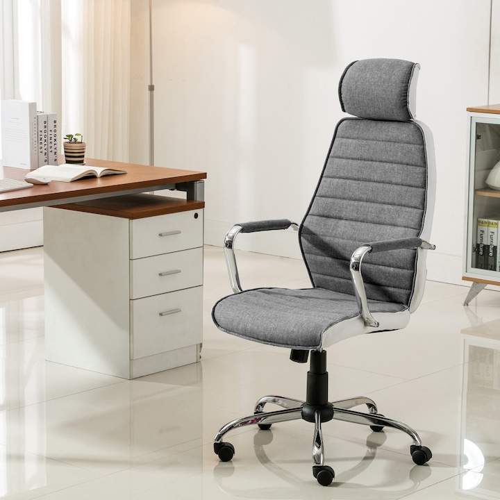 Kring Walter Ergonomikus irodai szék, textil + PU, Szürke