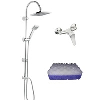 pachet coloana de dus fixa mobila  baterie cabina dus perete ferro stillo cromat imagen 12_0_
0