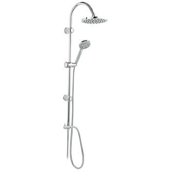 Coloana de dus cu suport culisant dus fix si para dus mobila FERRO, Rondo, Cromat Coloana de dus cu suport culisant dus fix si para dus mobila FERRO, Rondo, Cromat