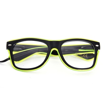 Ochelari party luminosi, ProCart, fir El Wire, 3 moduri de iluminare, invertor, verde lemon Ochelari party luminosi, ProCart, fir El Wire, 3 moduri de iluminare, invertor, verde lemon