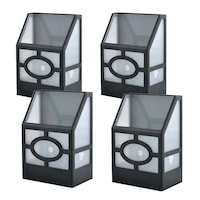 Set 4 buc lampa solara pentru exterior Timeless Tools, Negru