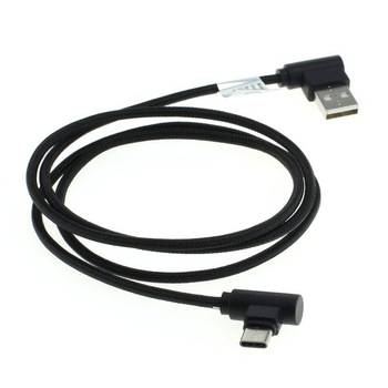 Cablu de date si incarcare Usb-C 2.0 la Usb-A 2.0, alb, 1m, unghi 90 grade Cablu de date si incarcare Usb-C 2.0 la Usb-A 2.0, alb, 1m, unghi 90 grade