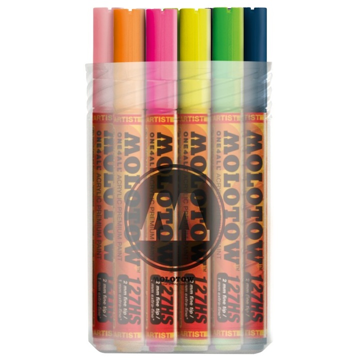 Marker acrilic Molotow ONE4ALL™ 127HS, 2 mm, Box Main-Kit 2, 20 buc