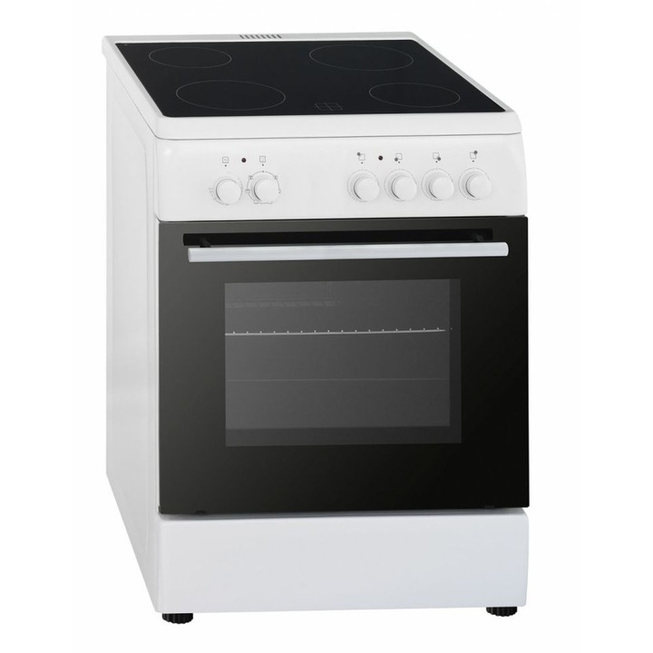 Готварска печка ARIELLI C-6060CER, Цвят Бял, Енергиен Клас А, 4 Нагревателни зони, Обем на фурната 56л