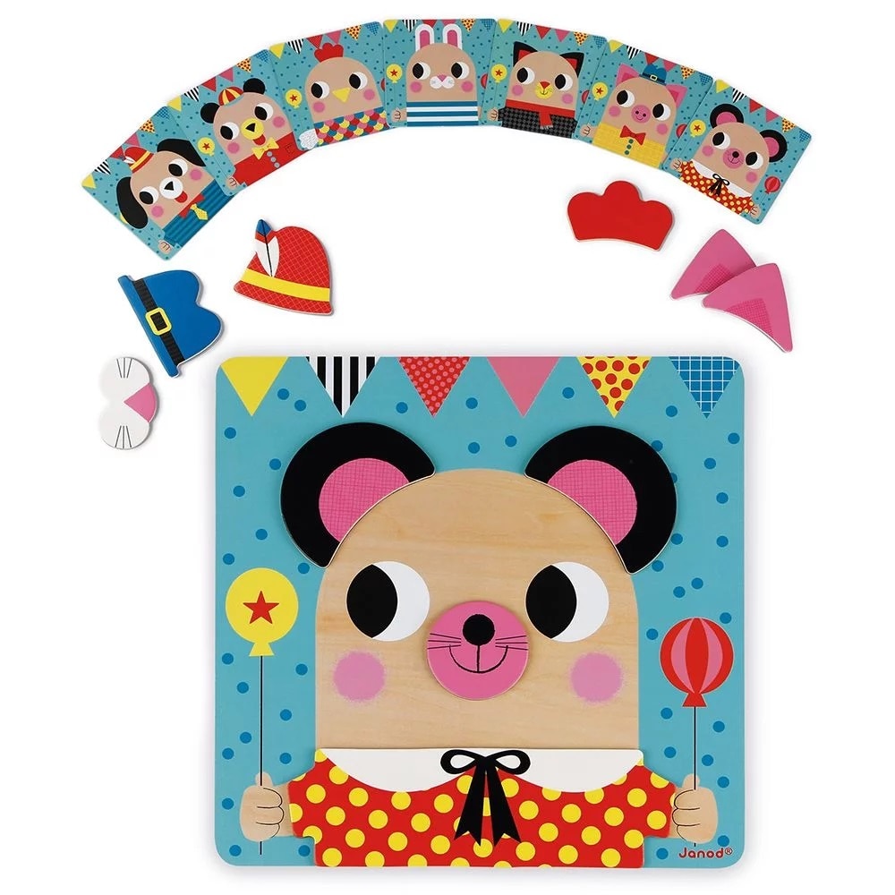 Joc magnetic cu piese de lemn, Janod