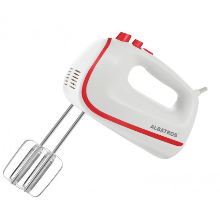 Миксер Albatros MXA450W, 450W, 5 скорости, Бял
