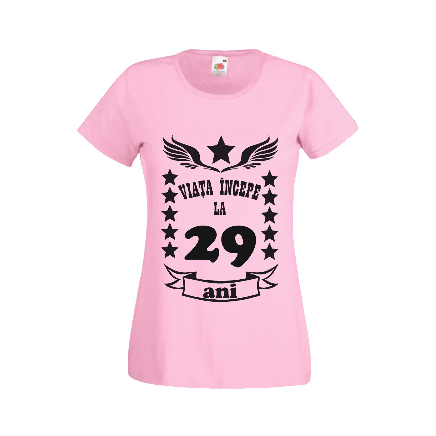 Tricou roz dama aniversare varsta 29 ani S