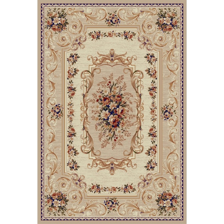 Klasszikus szőnyeg, Lotos 535, bézs/krém, 120x170 cm, 1800 gr/m2