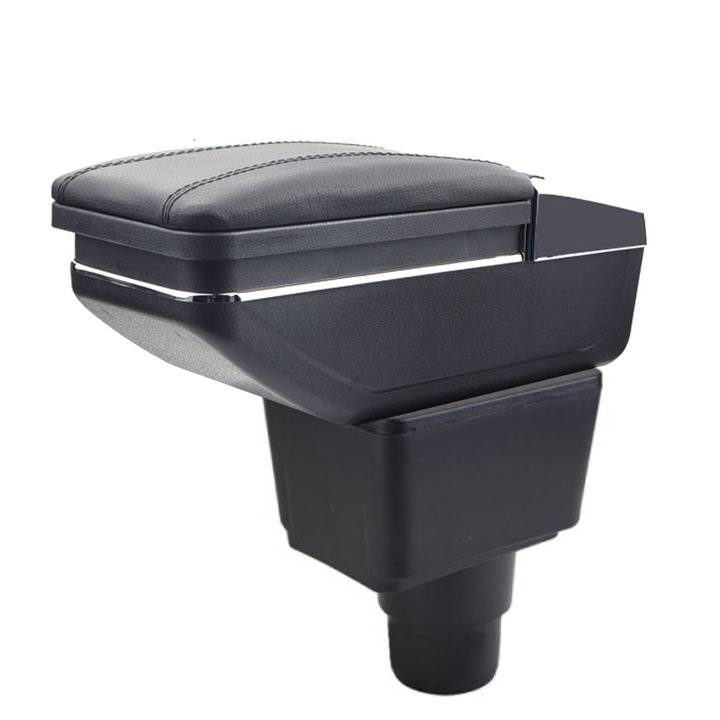 Cotiera pentru Ford Ecosport 2 Facelift (2018 - ), AVR®, model 6H, negru, piele ecologica