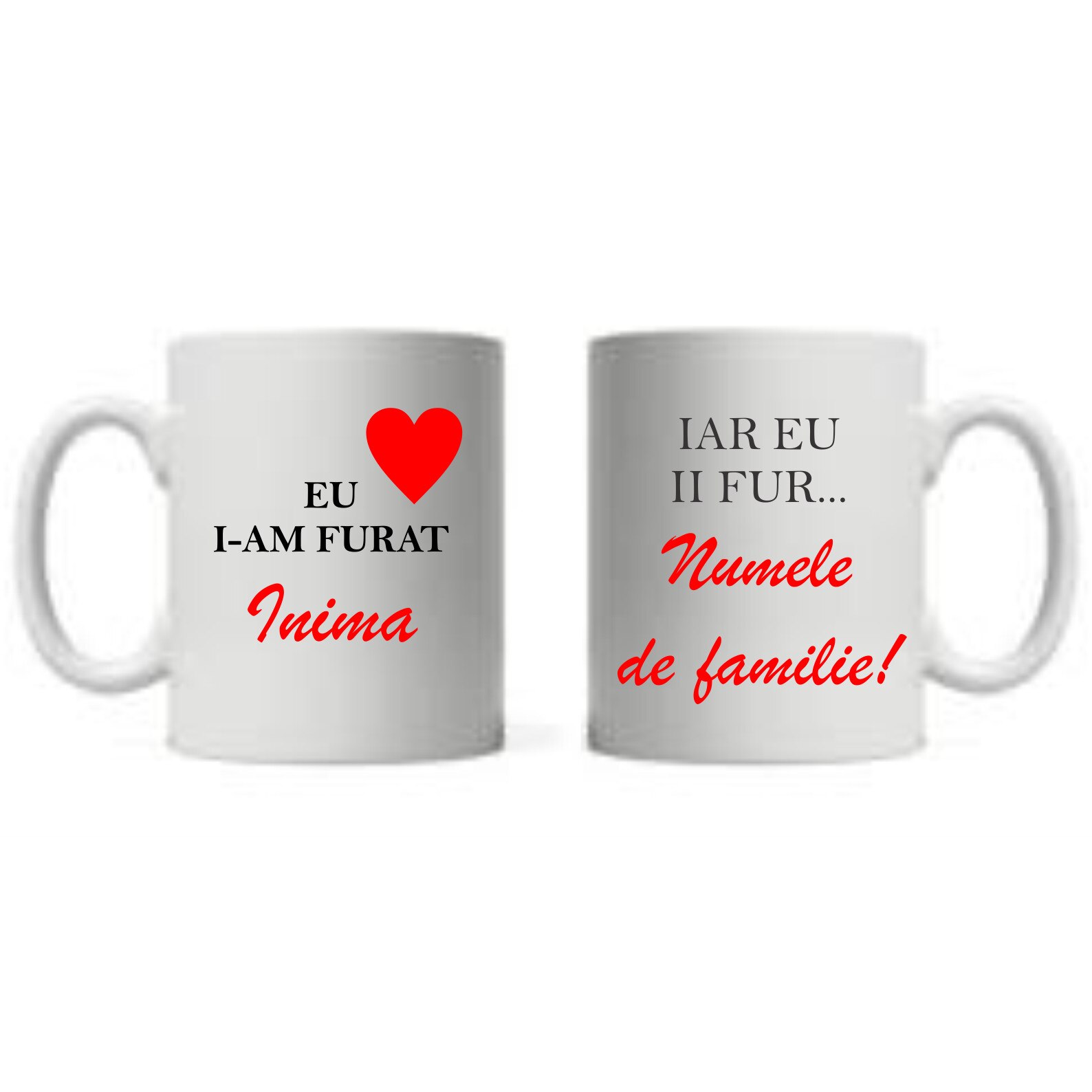 Doua cani cu mesaj 