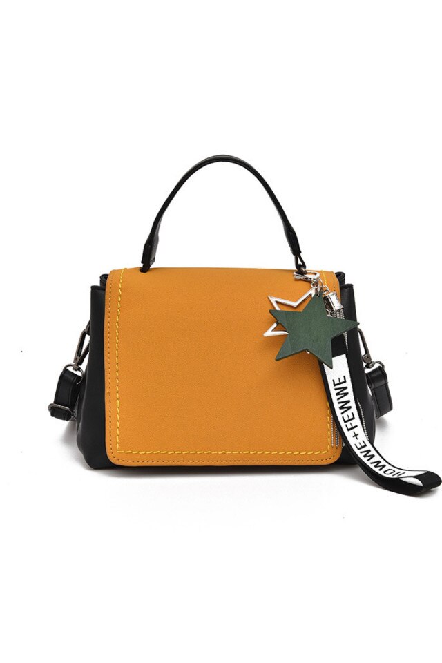 Geanta de dama Maggie Yellow 21 x 16 x 11 cm, piele ecologica