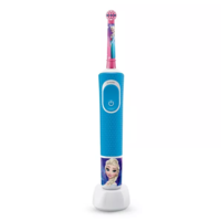 Periuta de dinti electrica pentru copii Oral-B Vitality Frozen, 7600 oscilatii/min, Curatare 2D, 1 program, 2 capete, Albastru/Roz
