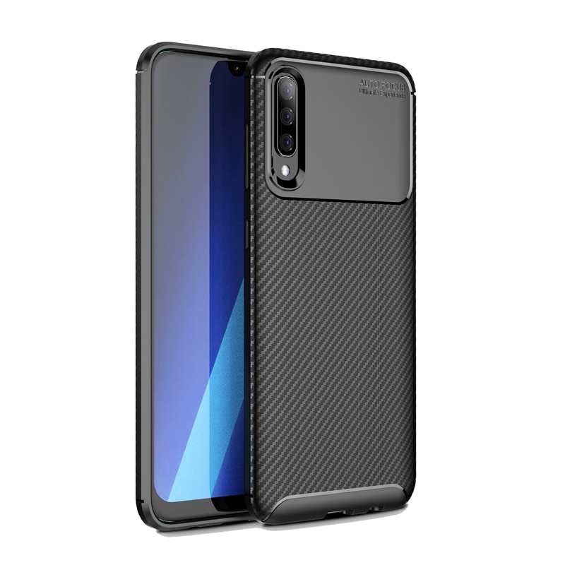 Husa Auto Focus Carbon Pentru Samsung Galaxy A30s- Negru