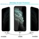 Privacy Glass Film, съвместим с iPhone XR, iPhone 11, Full Cover 3D защита на екрана, Full Glue, Joyshell - черен