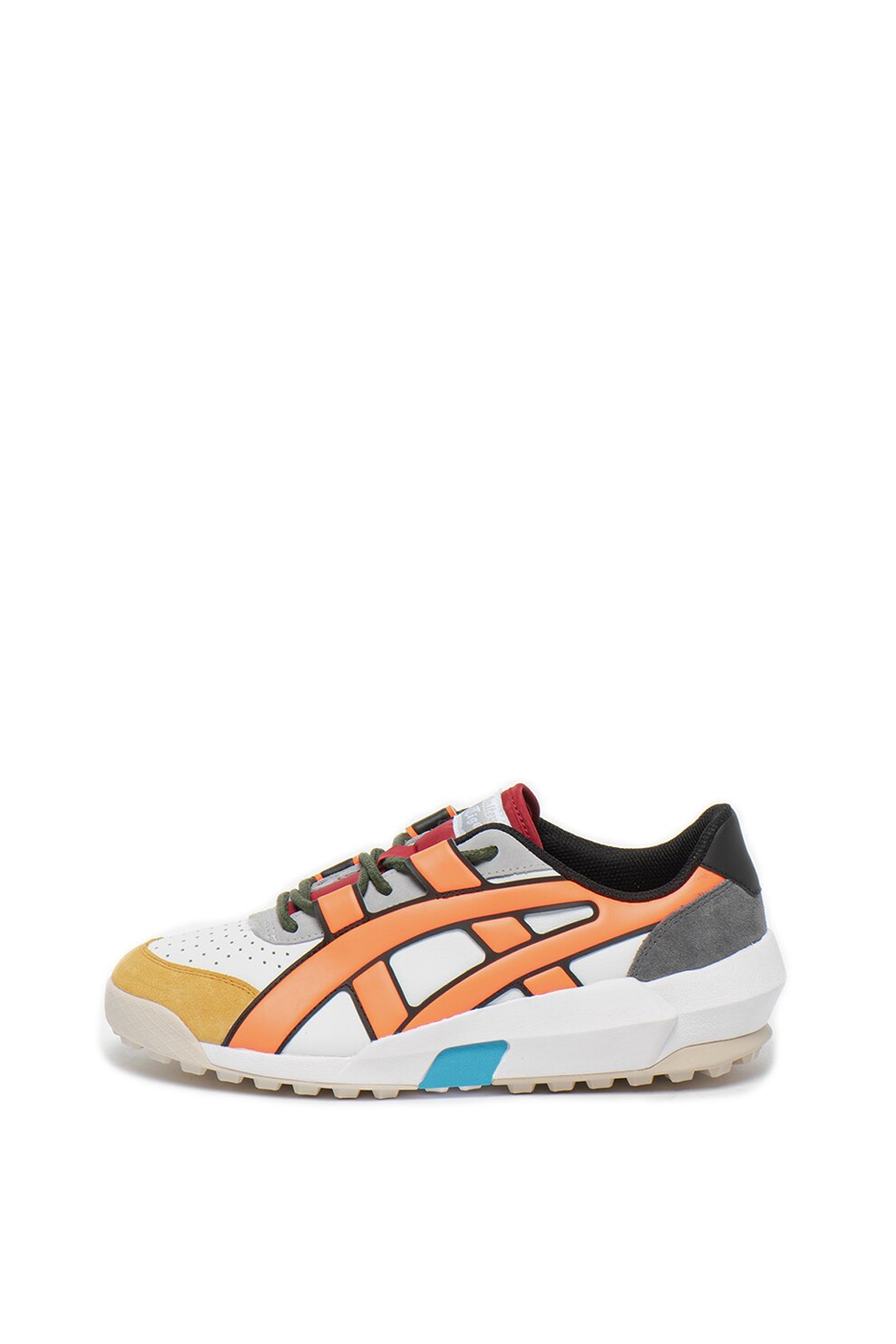 Onitsuka Tiger, Pantofi sport cu model colorblock si garnituri de piele intoarsa, Multicolora, 9