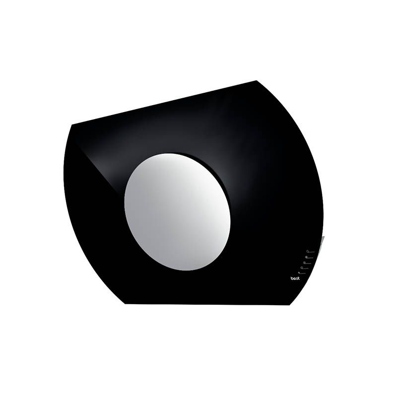 Hota decorativa Best Sun 80 cm, putere de absorbtie 740 mc/h, 1 motor, 4 trepte de viteza, sticla neagra si inox