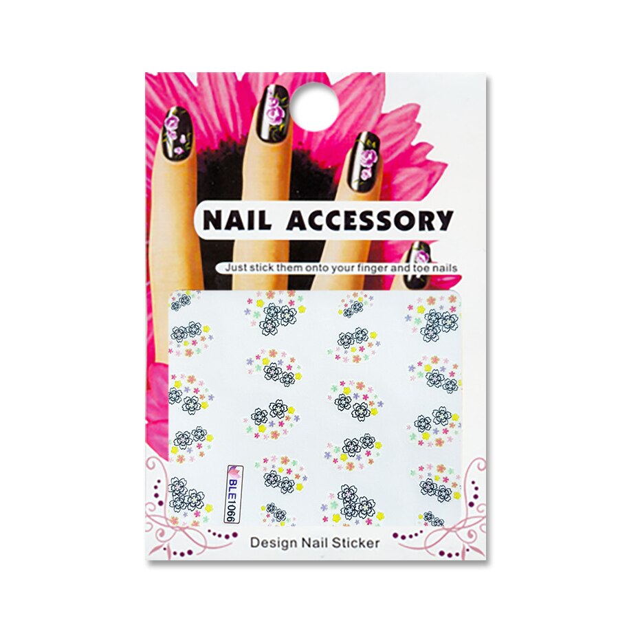 Tatuaj sticker cu efect acrilic BLE1066, MoonbasaNails, Multicolor
