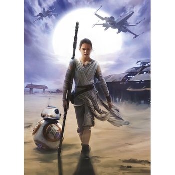 Fototapet Star Wars Rey Komar 4-448 Albastru/Maro 184 X 254cm ( LxI ) Fototapet Star Wars Rey Komar 4-448 Albastru/Maro 184 X 254cm ( LxI )