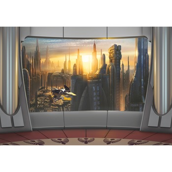Fototapet copii Star Wars Komar 8-483 Gri/Portocaliu 368 X 254cm ( LxI ) Fototapet copii Star Wars Komar 8-483 Gri/Portocaliu 368 X 254cm ( LxI )