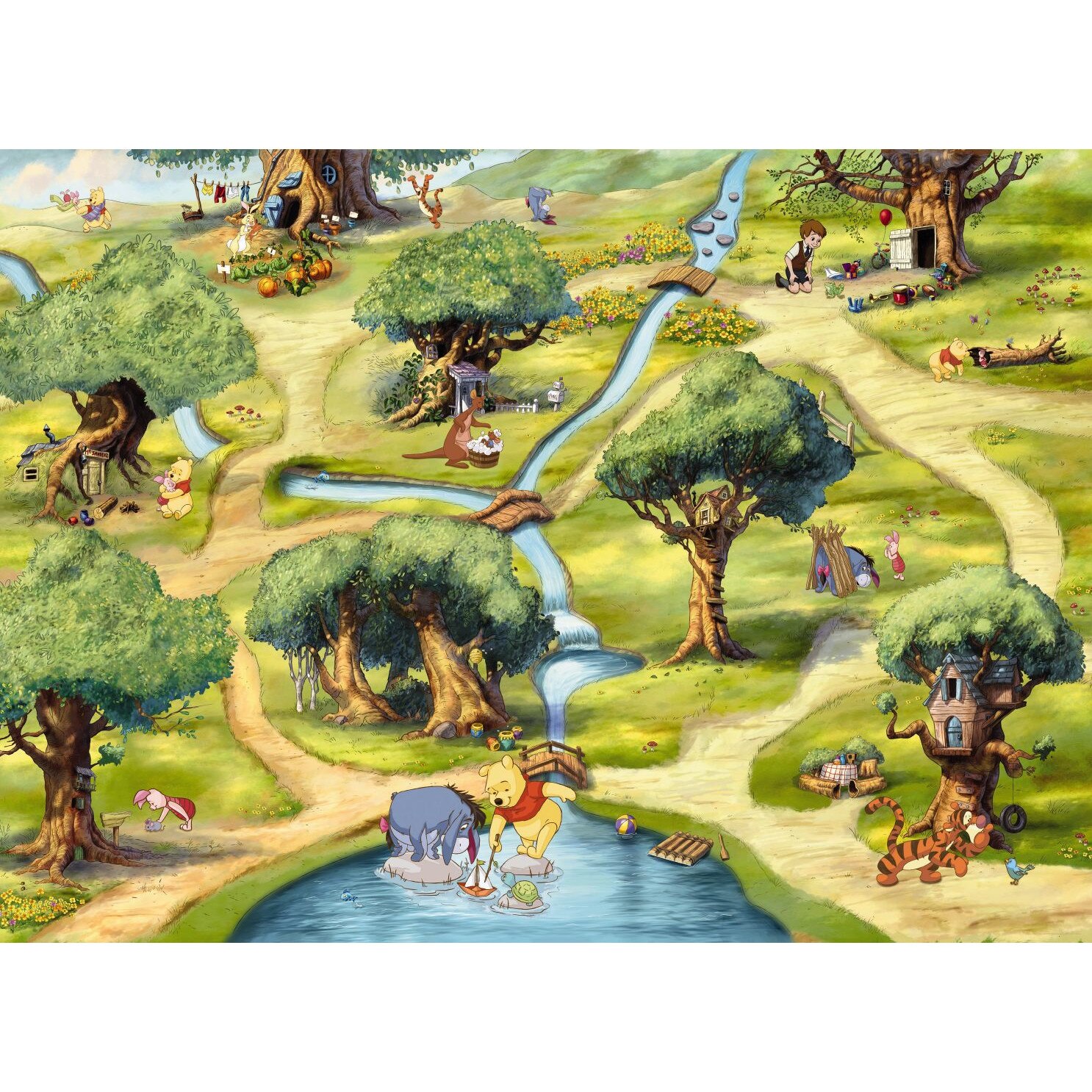 Fototapet copii Winnie Pooh Komar 4-453 Multicolor 254 X 184cm ( LxI )