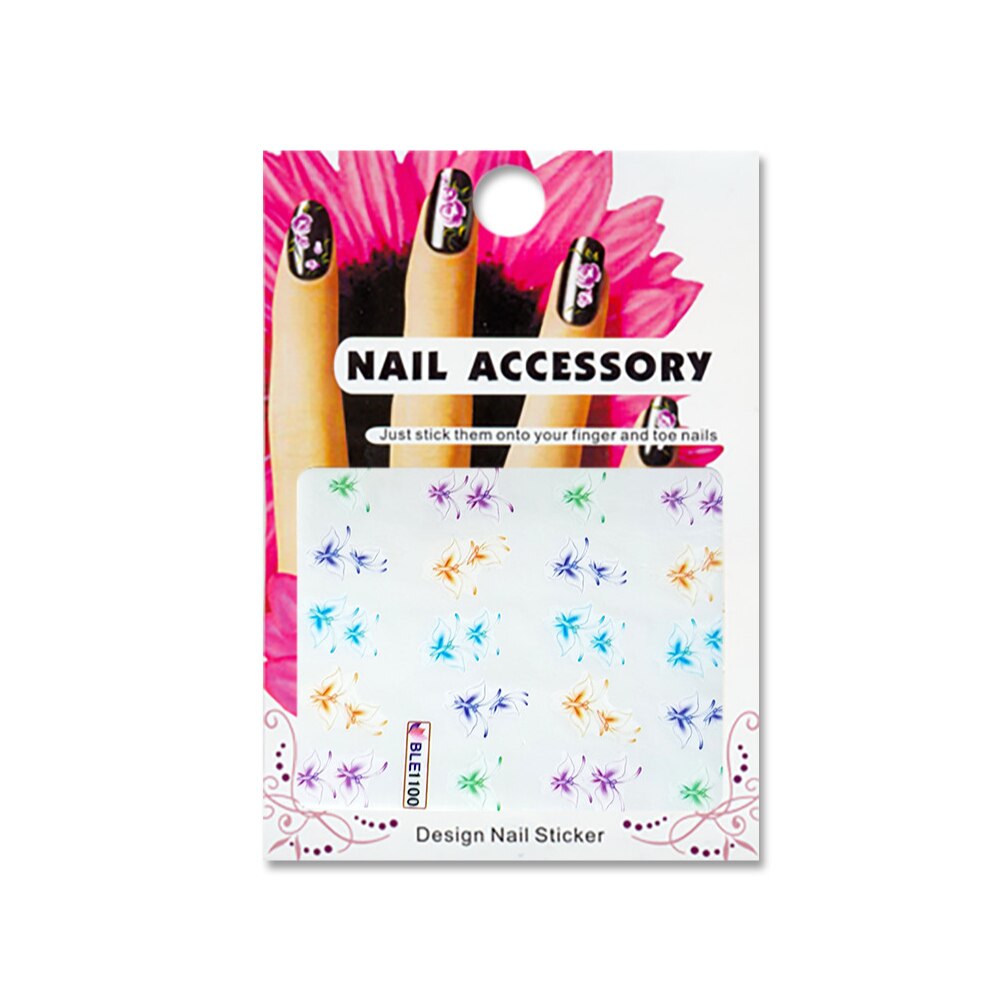 Tatuaj sticker cu efect acrilic BLE1100, MoonbasaNails, Multicolor