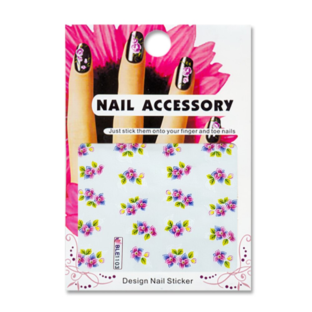 Tatuaj sticker cu efect acrilic BLE1103, MoonbasaNails, Multicolor