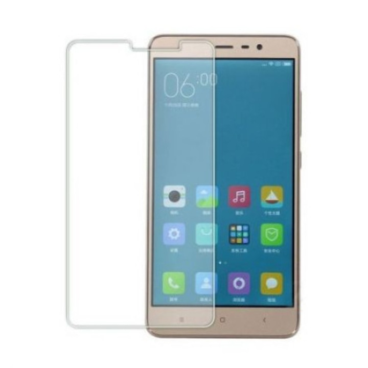 Folie protectie, Sticla, Compatibila cu Xiaomi Redmi 4/4X, Transparent