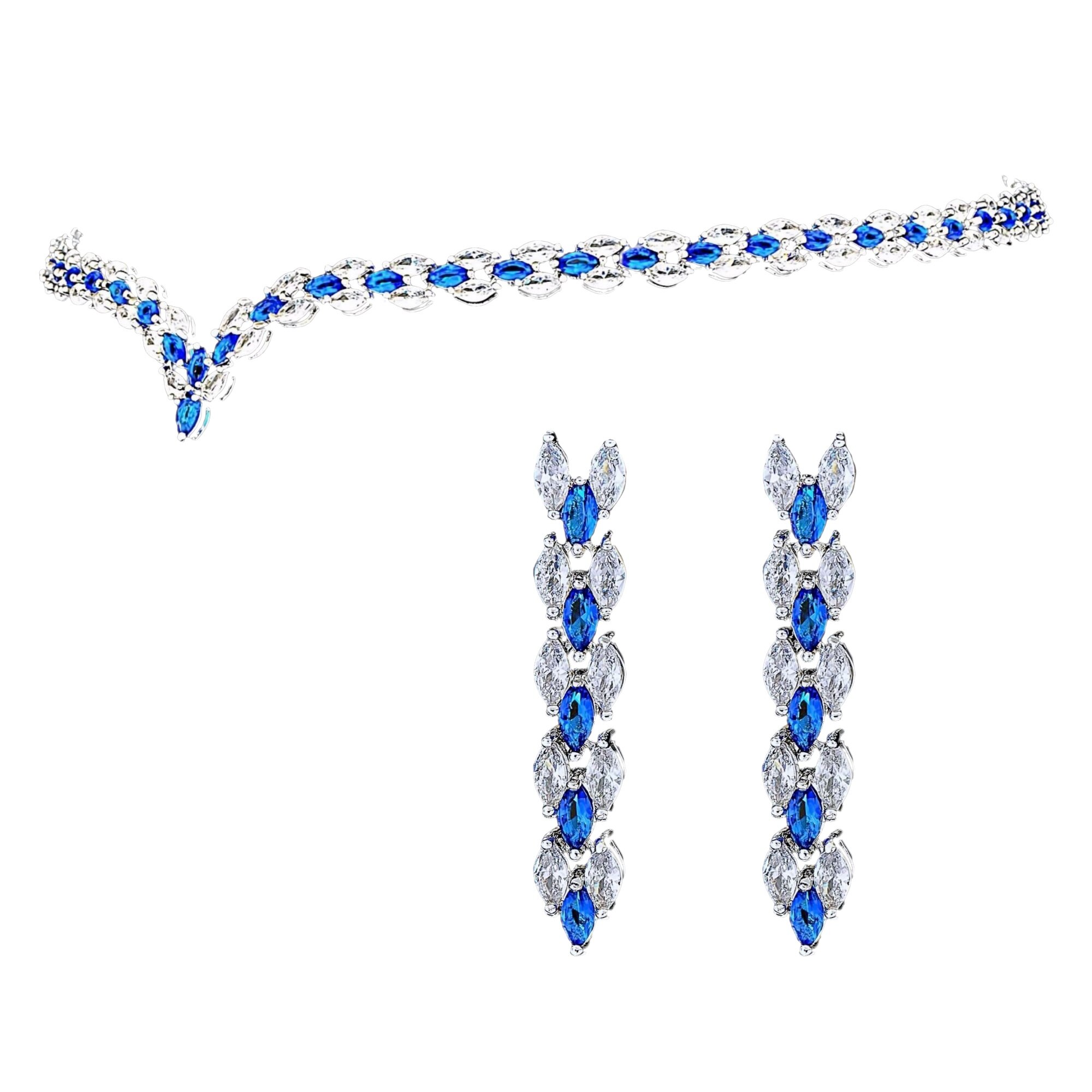 Set placat cu Aur 18K si Diamante, Maya Platinum & Red