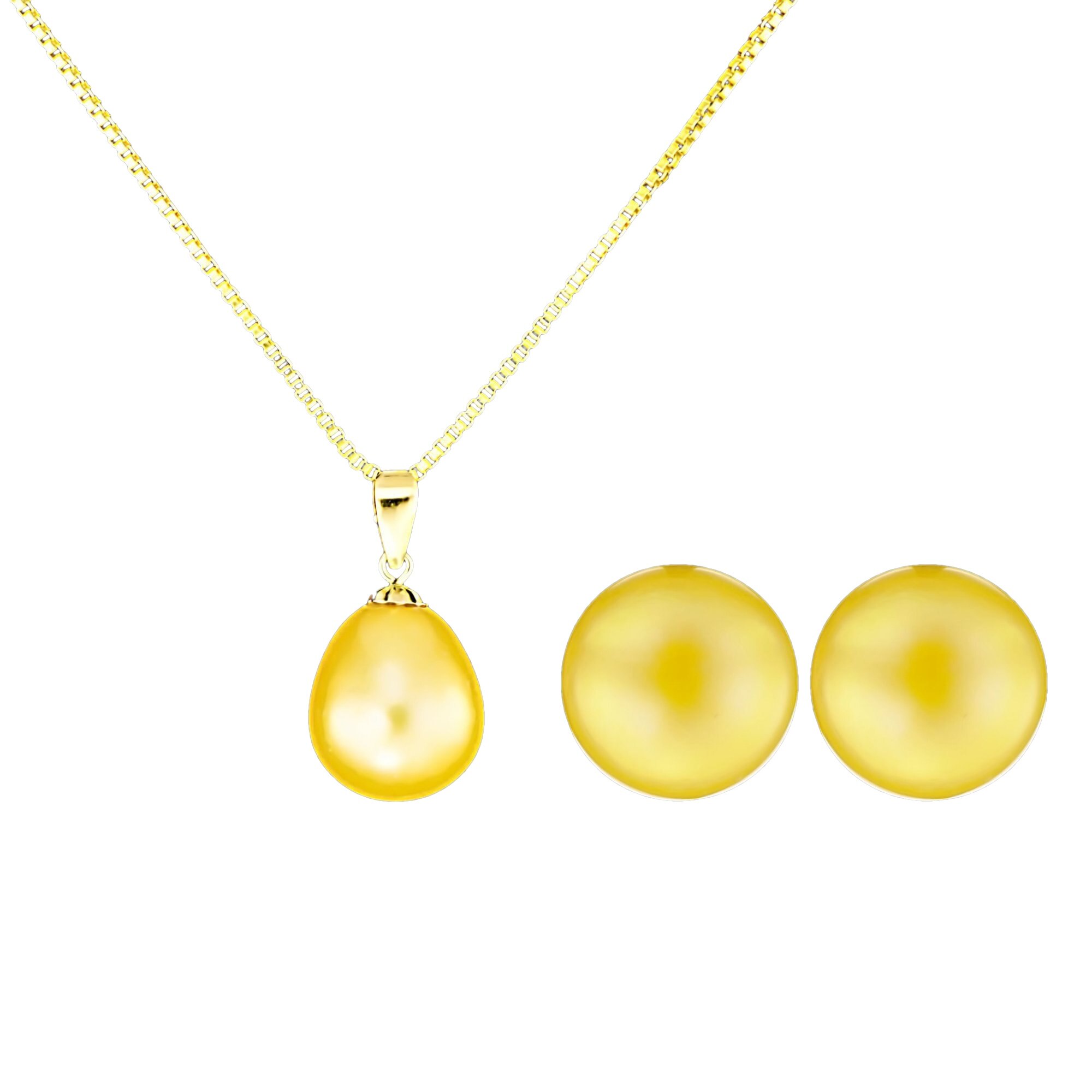 Set din Aur 18K si Perle Naturale, Ocean Breeze Gold