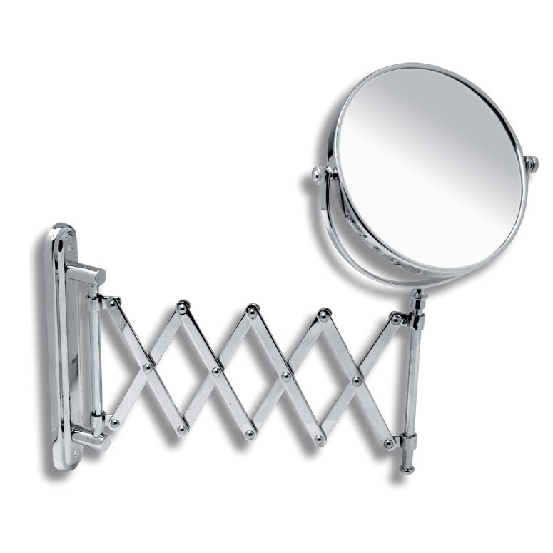 Oglinda pentru machiaj FERRO Titania, 1 fata, factor de marire 2x, Cromat