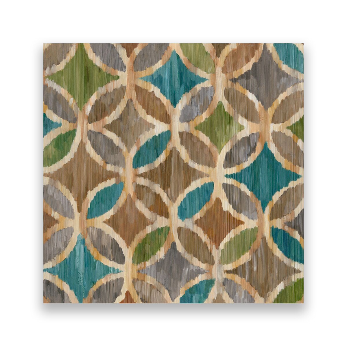 Tablou Canvas - Abstract, Ikat, Romb, 100 x 100 cm