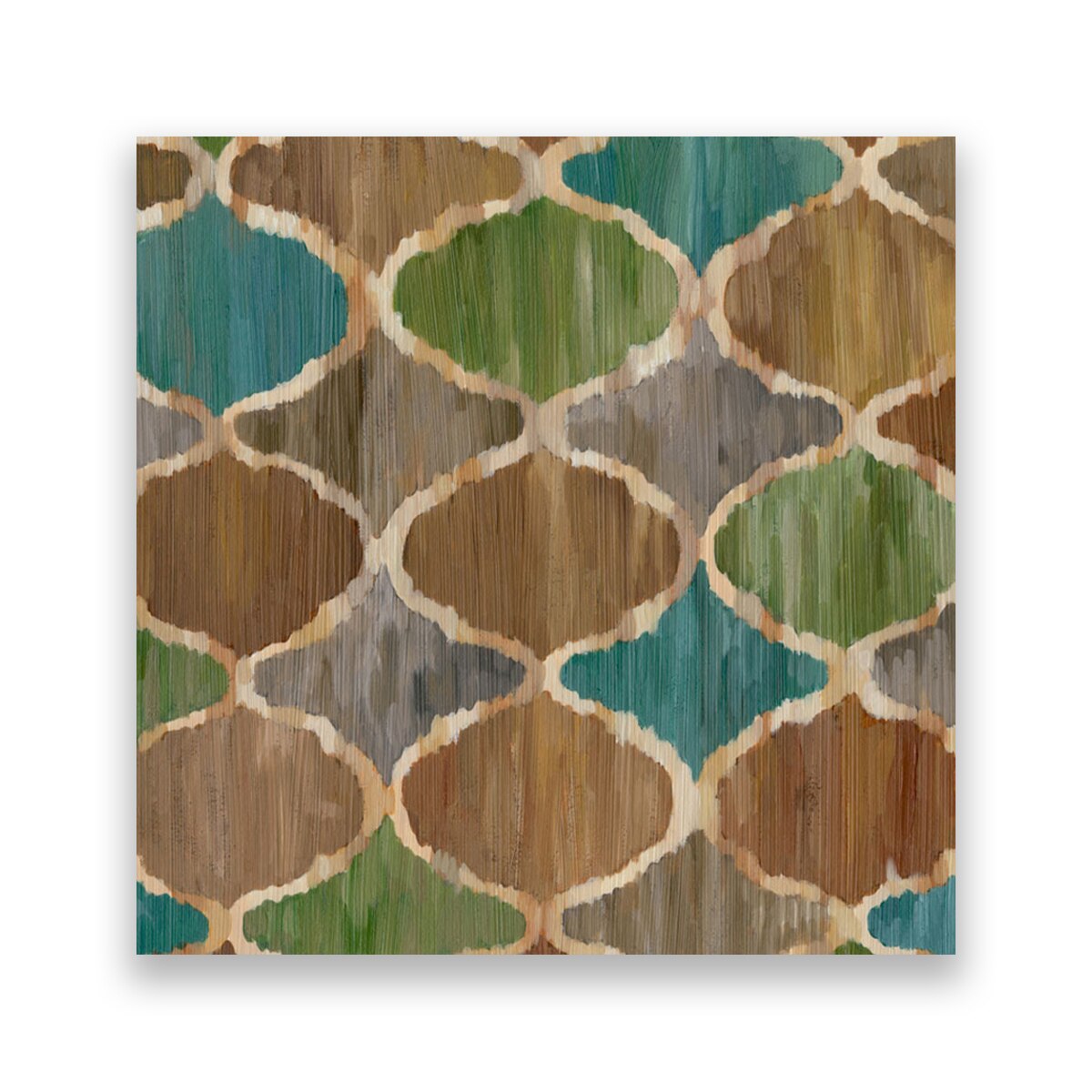 Tablou Canvas - Abstract, Ikat, Oval, 100 x 100 cm