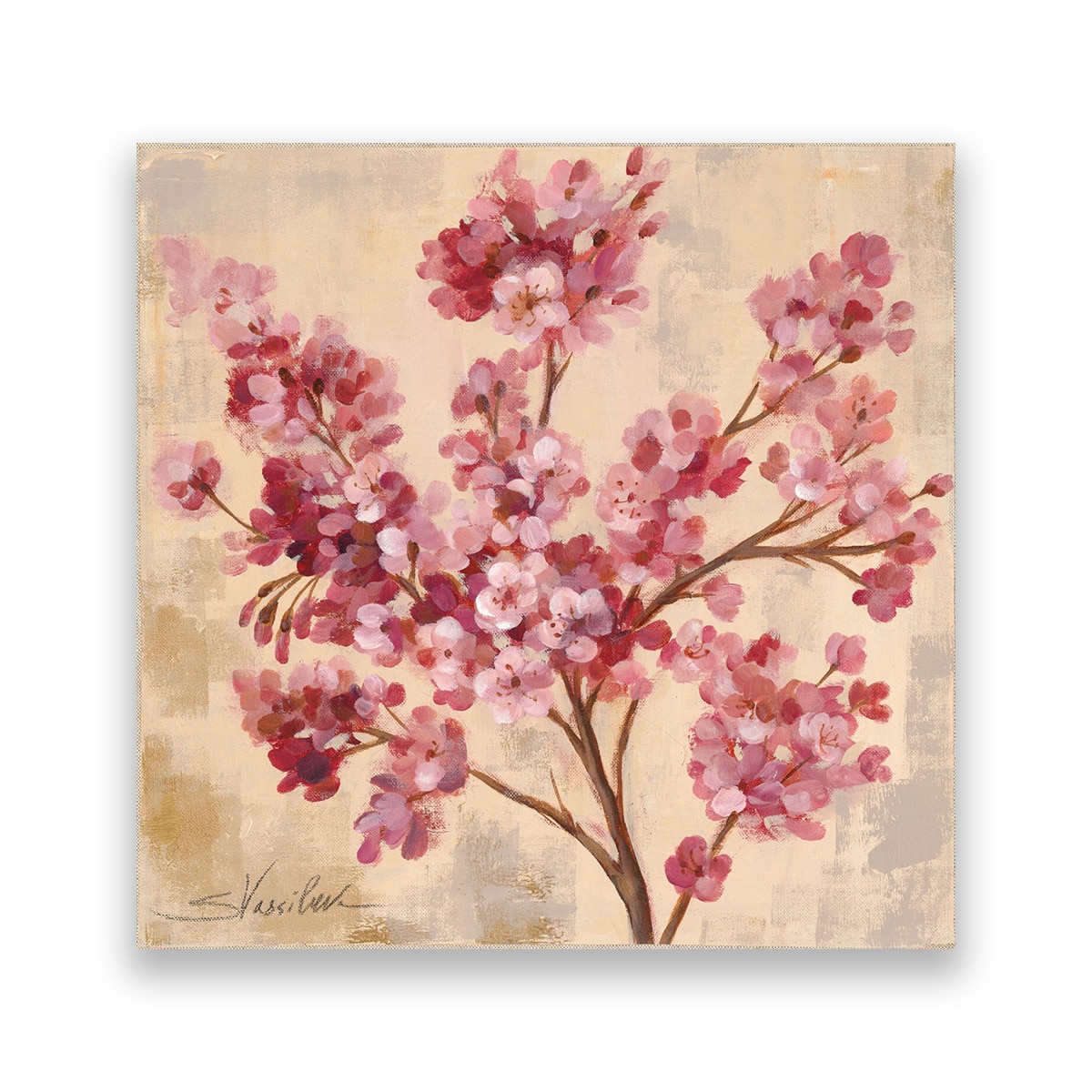 Tablou Canvas - Flori de CIrese, Roz, Copac, 100 x 100 cm